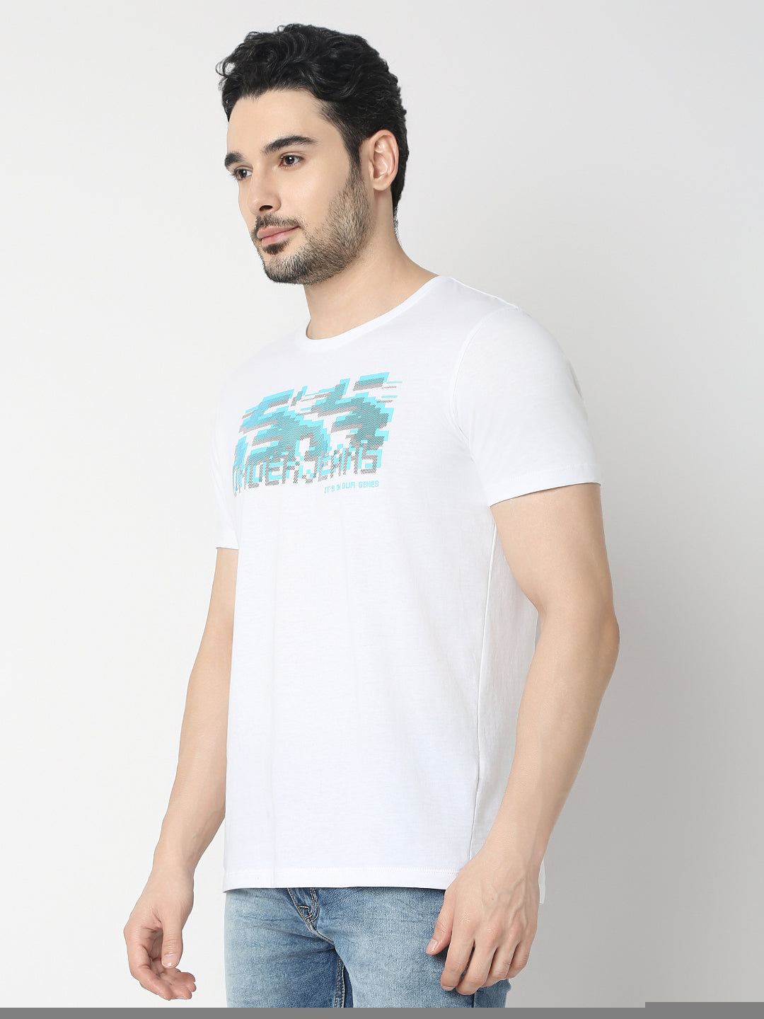 Underjeans by Spykar Men Premium White T-Shirt