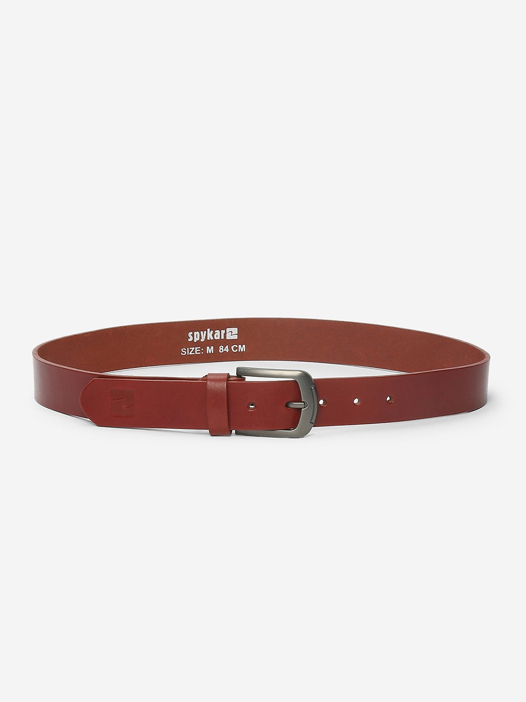 Wine Solid Mens Belt
