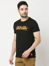 Underjeans by Spykar Men Premium Black T-shirt