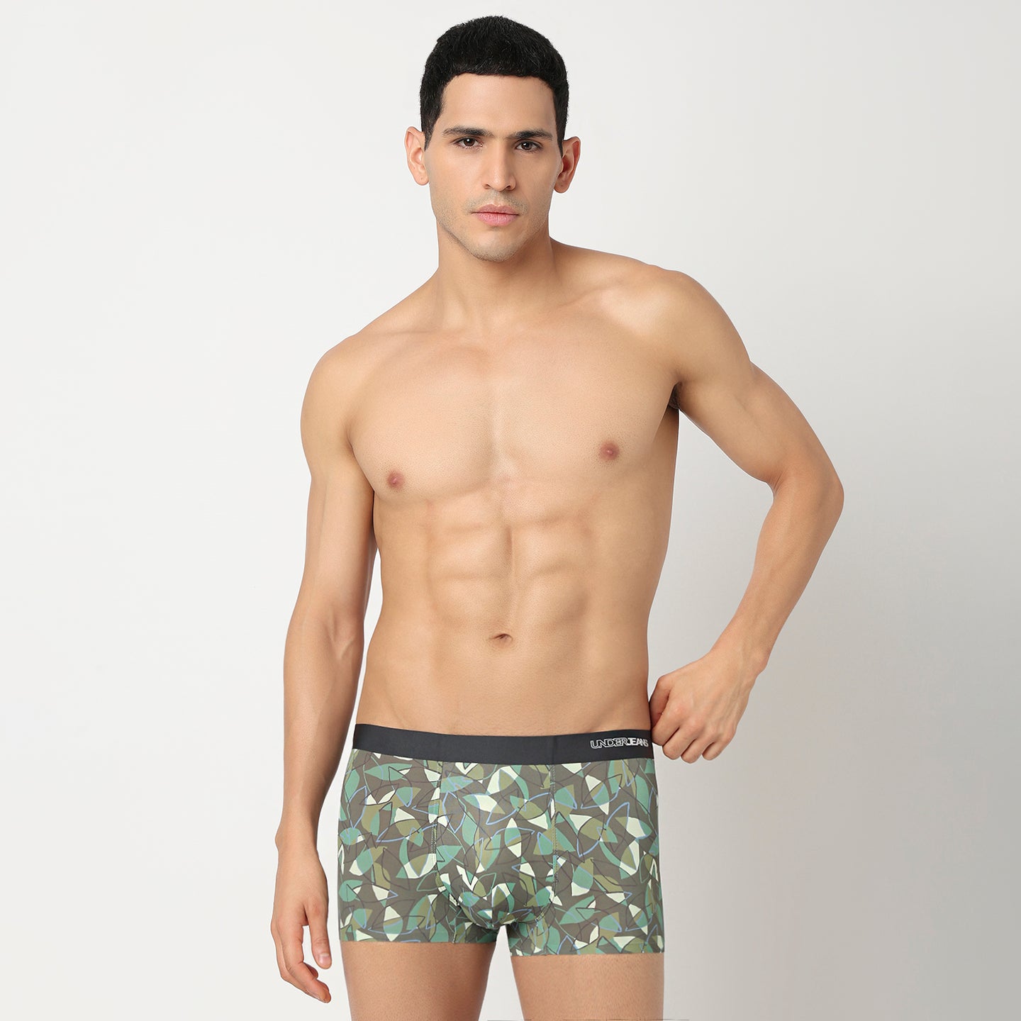 Underjeans Olive Nylon Blend Trunk