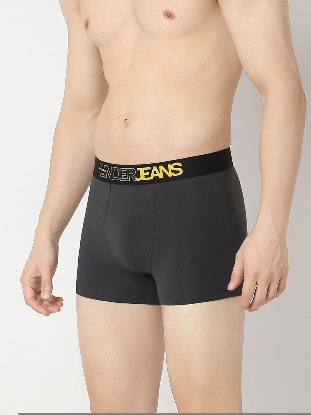 Underjeans Pack Of 2 Dark Grey & Olive Trunk
