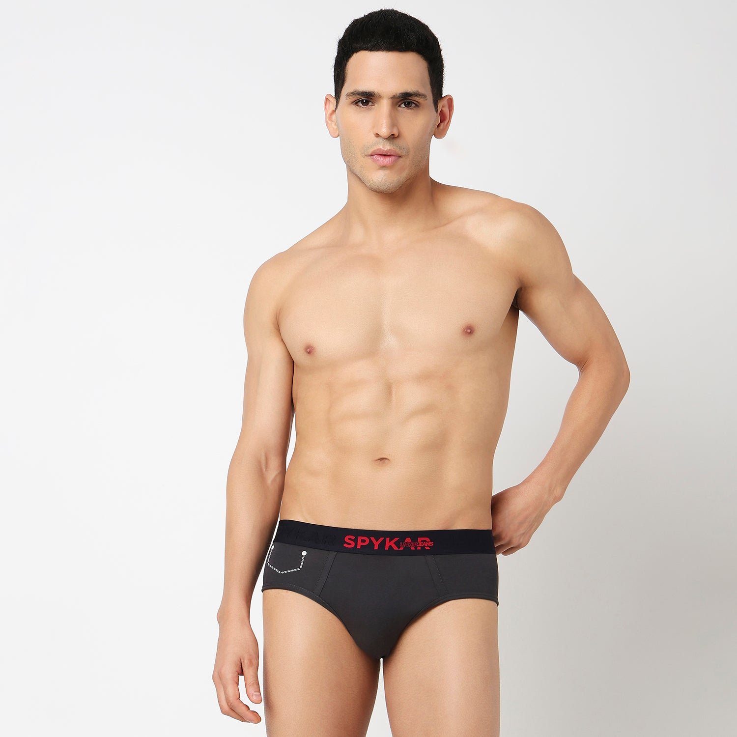 Underjeans Pack Of 2 Cotton Blend Solid Mid-Rise Briefs