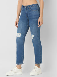 Women Emma Jeans Slim Fit Dark Blue Mid Rise