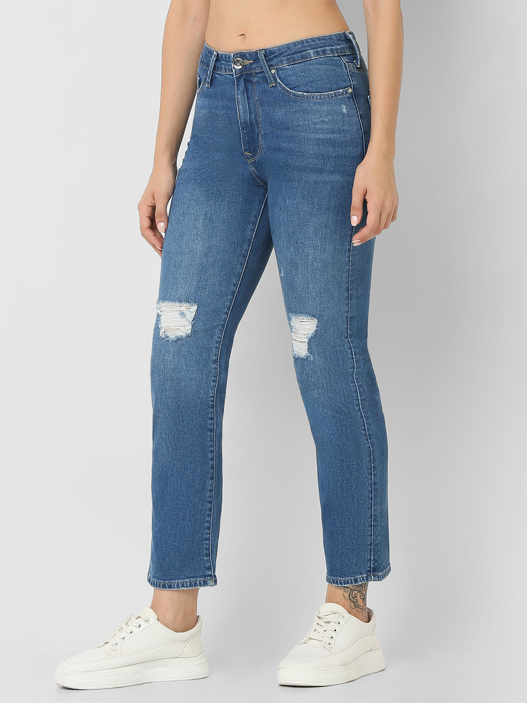 Women Emma Jeans Slim Fit Dark Blue Mid Rise