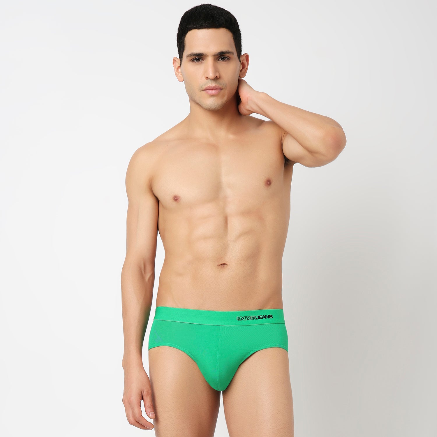 Underjeans Pack Of 2 Modal Blend Solid Mid-Rise Briefs
