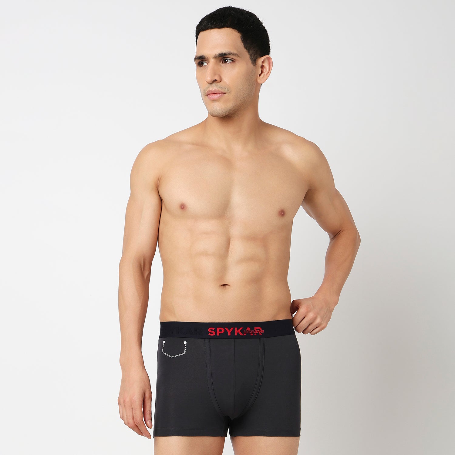 Underjeans Pack Of 3 Cotton Blend Solid Mid-Rise Trunks