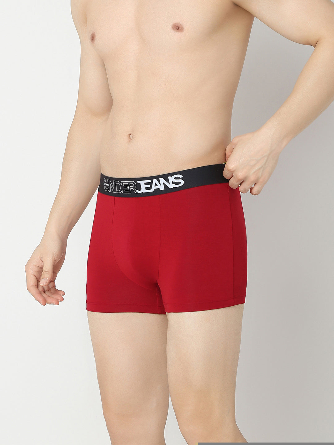 Underjeans Pack Of 2 Solid Regular Fit Trunks