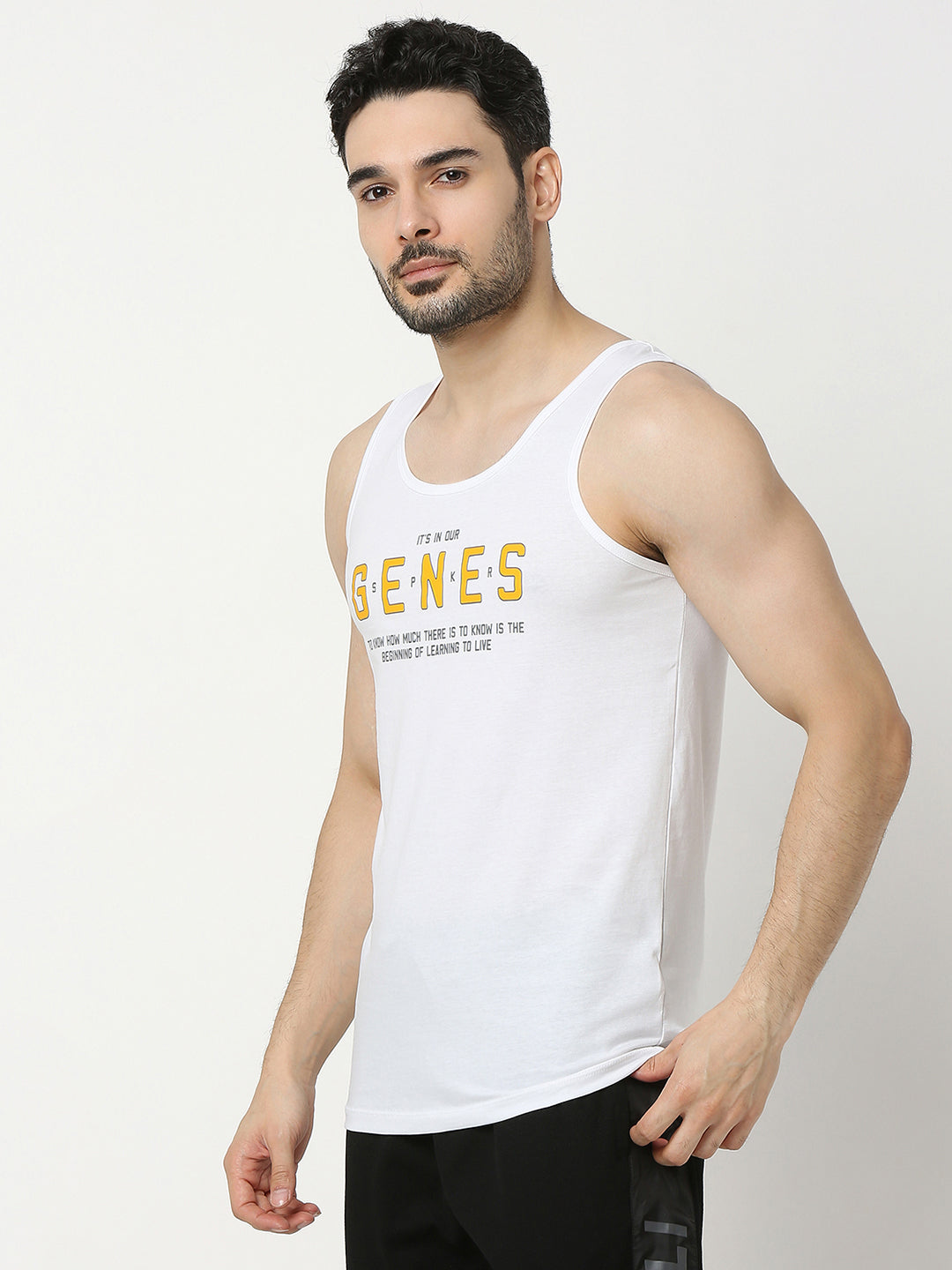 Underjeans by Spykar Men Premium White Fashion Vest