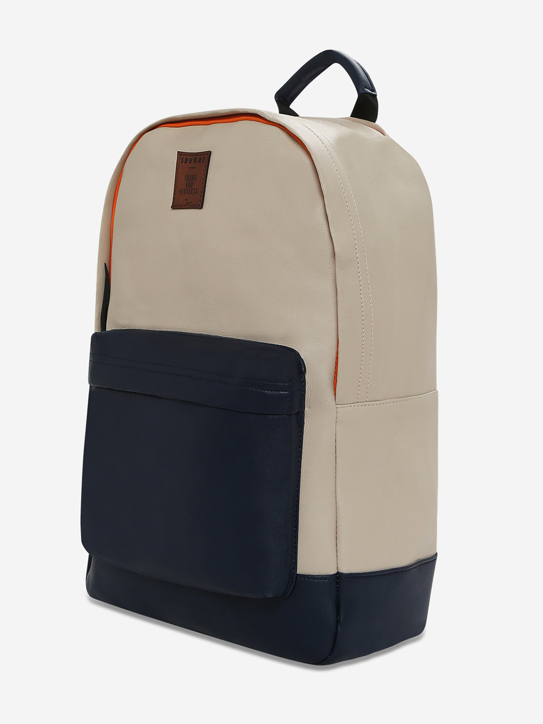 Unisex Navy Blue Polyester Backpack