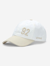 Men White Beige Solid Cap