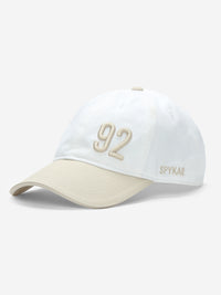 Men White Beige Solid Cap