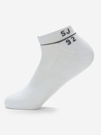 Pack Of 2 Antra White Solid Mens Ankle Length Socks