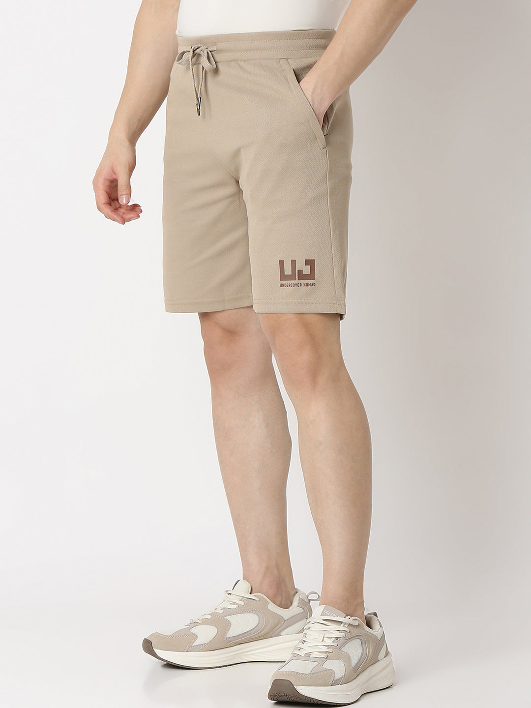 Underjeans Shorts Regular Fit Khaki Mid-Rise