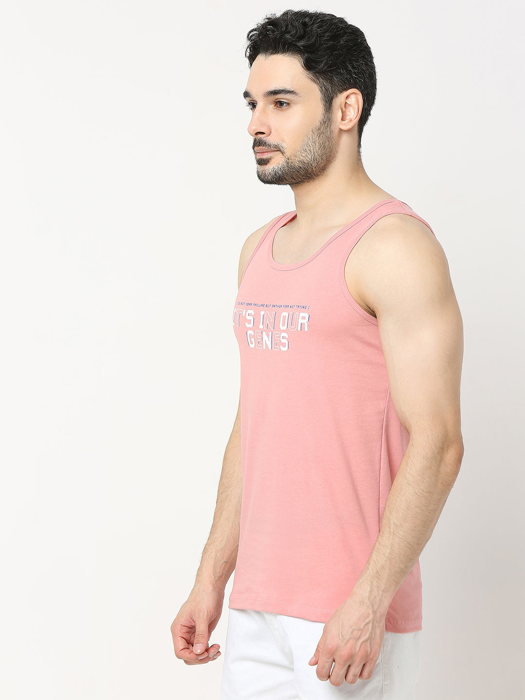 Underjeans by Spykar Men Premium Pink Fashion Vest