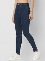 Women Emma Jeans Slim Fit Dark Blue High Rise