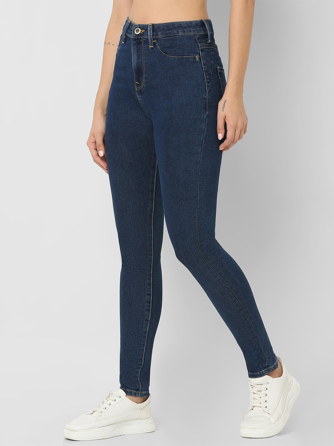Women Emma Jeans Slim Fit Dark Blue High Rise