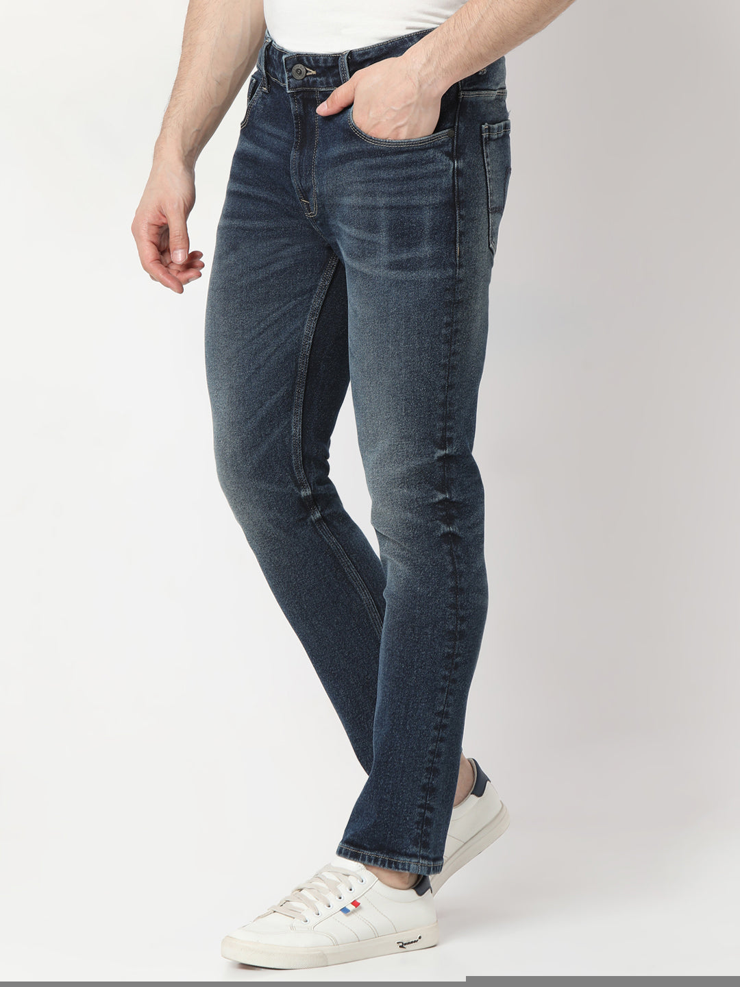 Spykar Regular Fit Mid Rise Jeans For Men