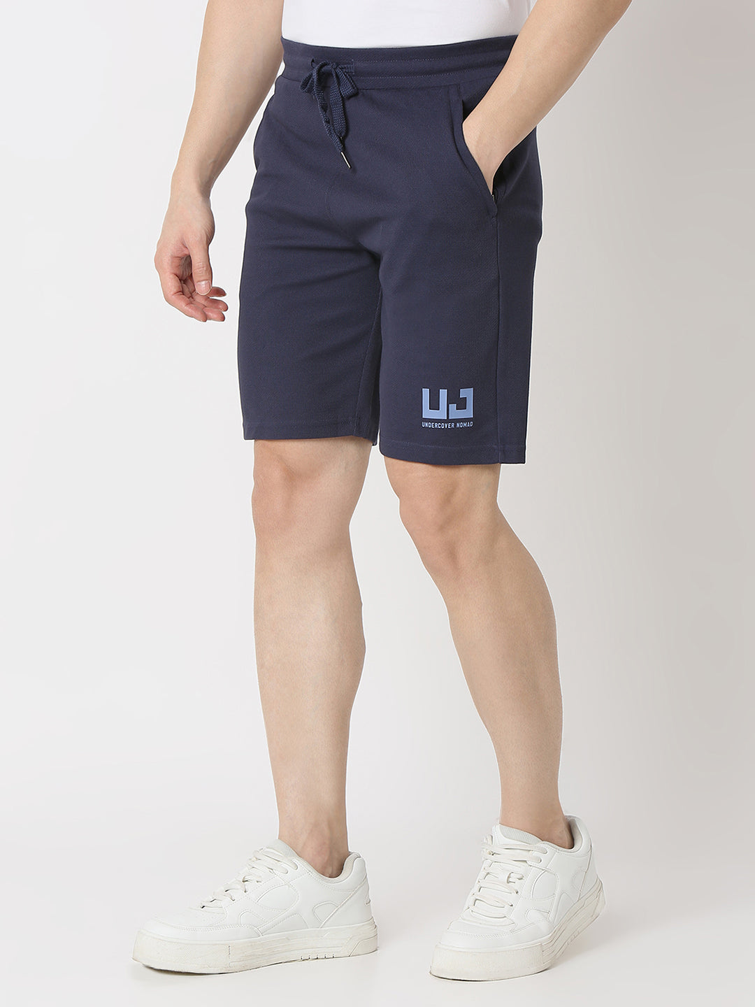 Underjeans Shorts Regular Fit Navy Mid-Rise