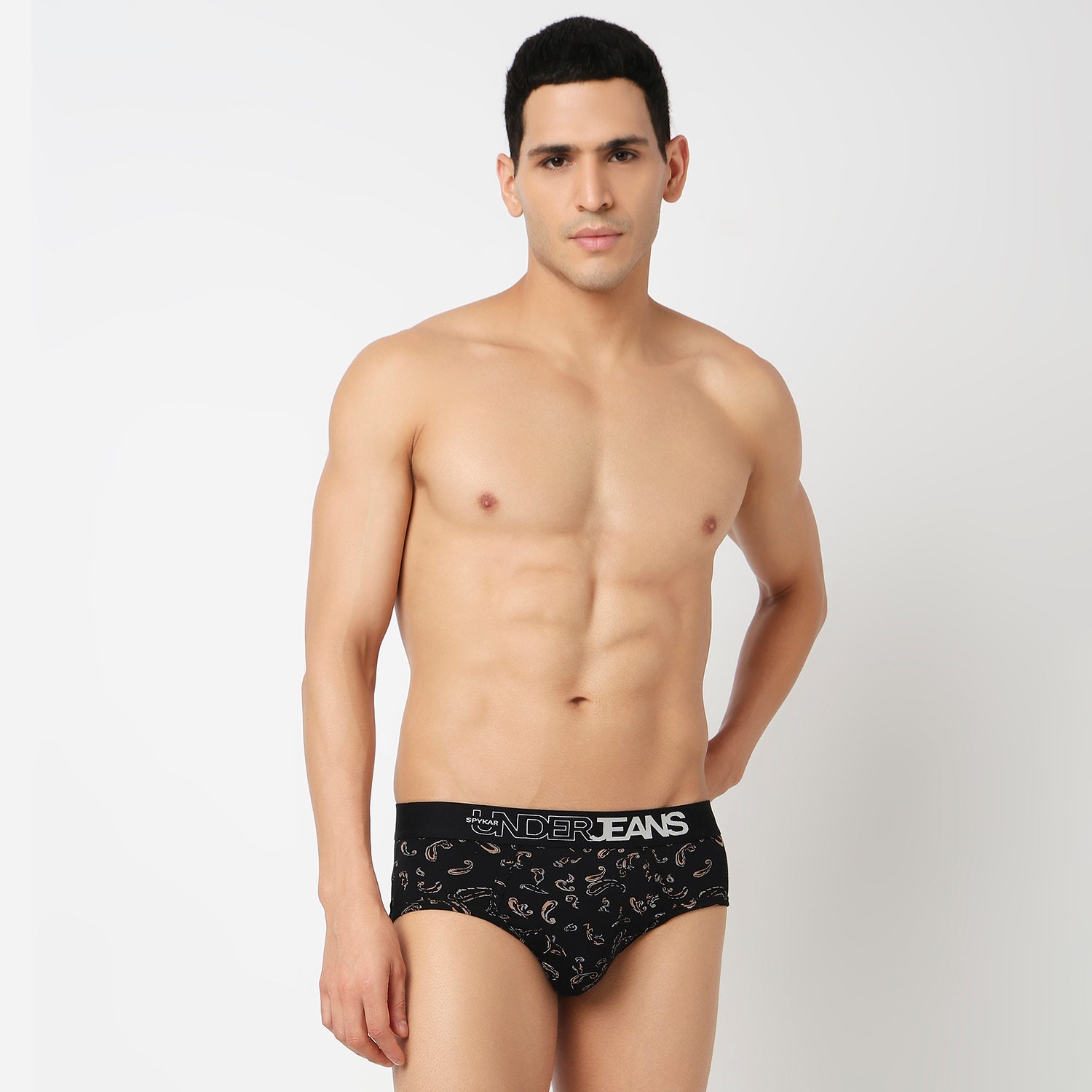 Underjeans Pack Of 3 Cotton Blend Solid Mid-Rise Briefs