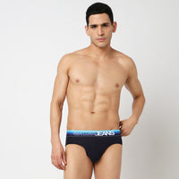 Underjeans Pack Of 2 Cotton Blend Solid Mid-Rise Briefs