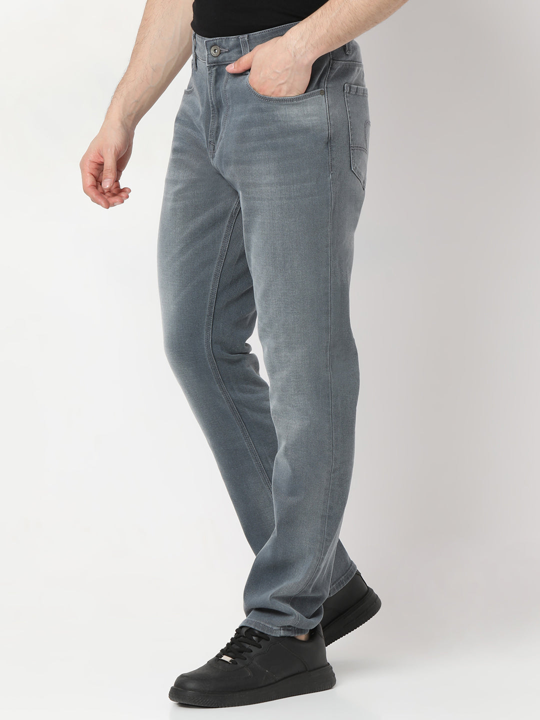 Spykar Regular Fit Mid Rise Jeans For Men