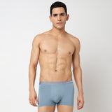 Underjeans Blue Nylon Blend Trunk