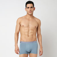 Underjeans Blue Nylon Blend Trunk