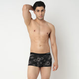 Underjeans Black Grey Regular Fit Ultrasoft Trunk