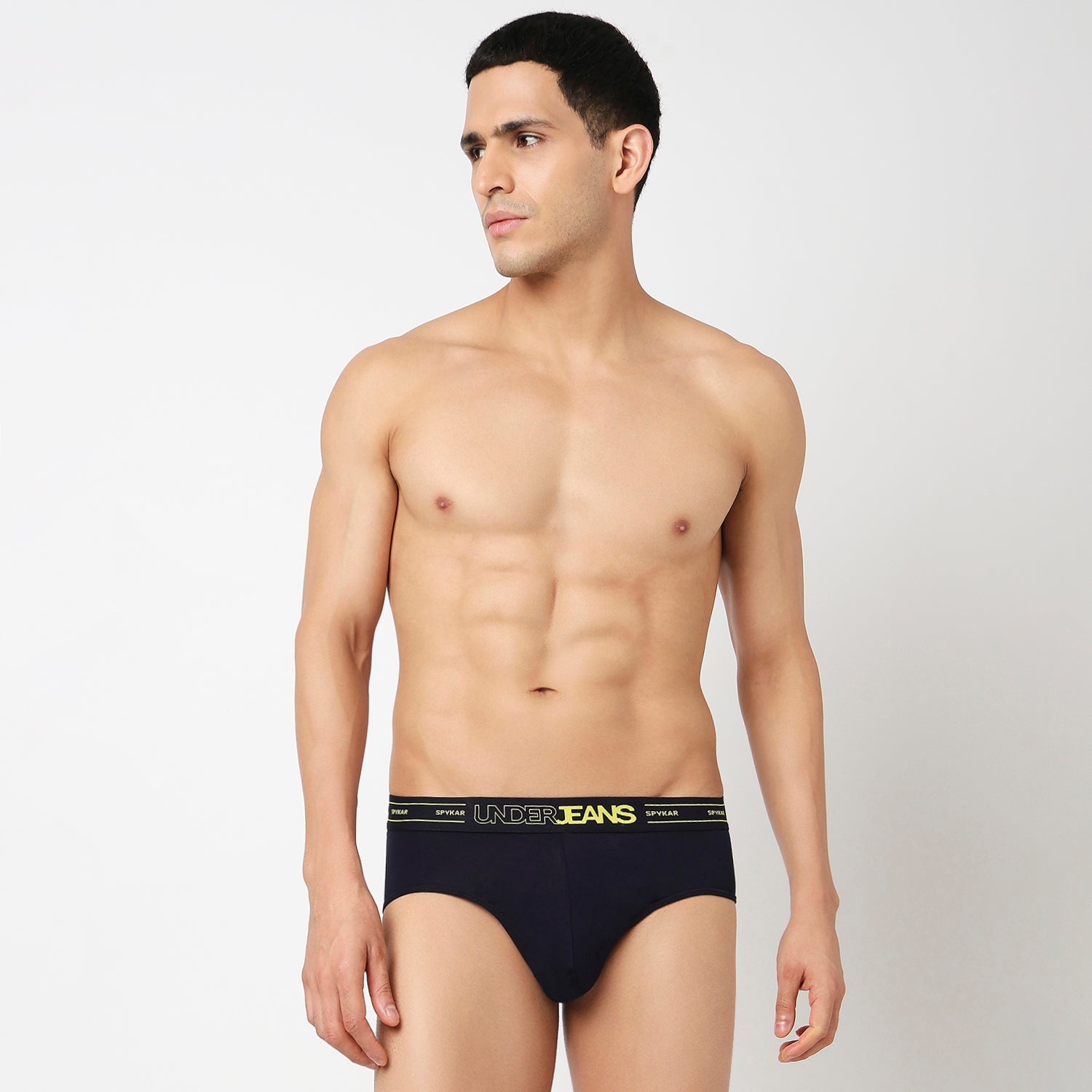 Underjeans Pack Of 2 Cotton Blend Solid Mid-Rise Briefs