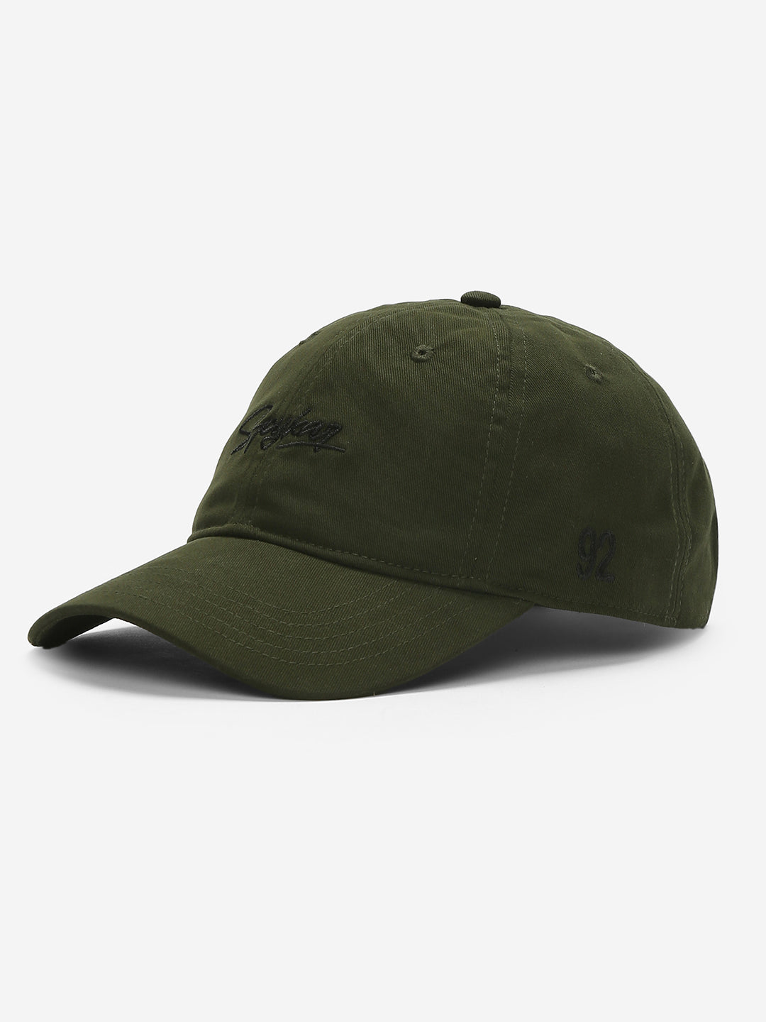 Men Olive Solid Cap