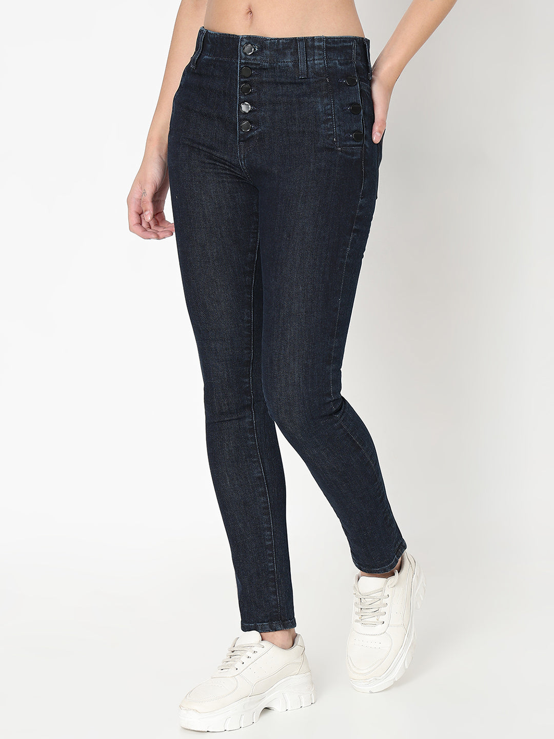 Spykar Women Skinny Fit Mid Rise Jeans