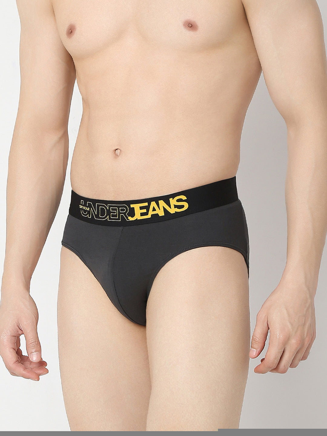 Underjeans by Spykar Men Maroon & DK Grey Brief