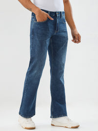 Men Rafter Jeans Boot Cut Fit Blue Mid Rise