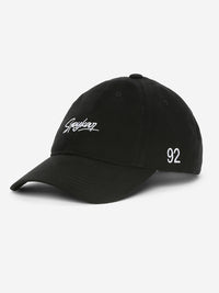 Men Black Solid Cap