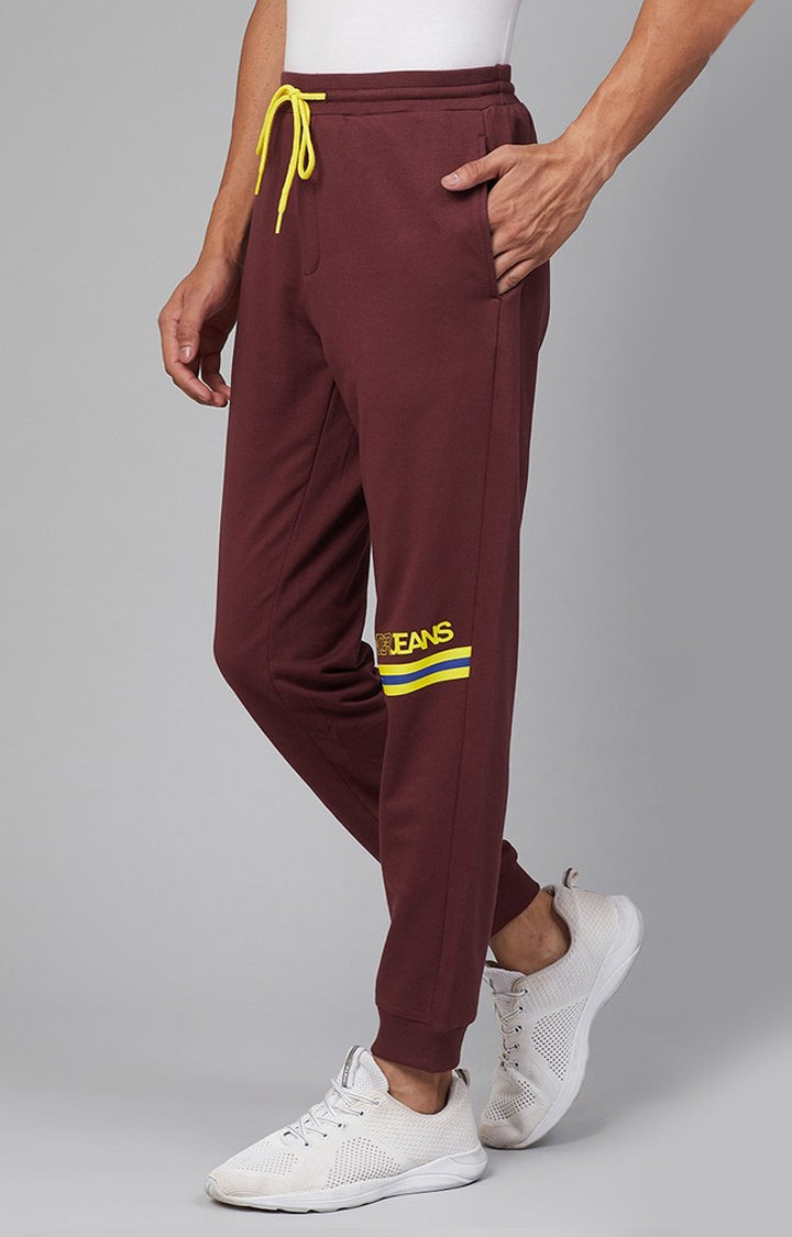 Underjeans by Spykar Men Premium Knitted Maroon Trackpant