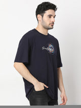 Men T-Shirt Navy Blue Comfort Fit