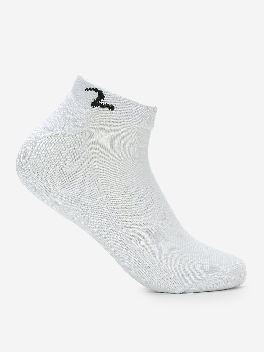 Pack Of 2 Black White Solid Mens Ankle Length Socks