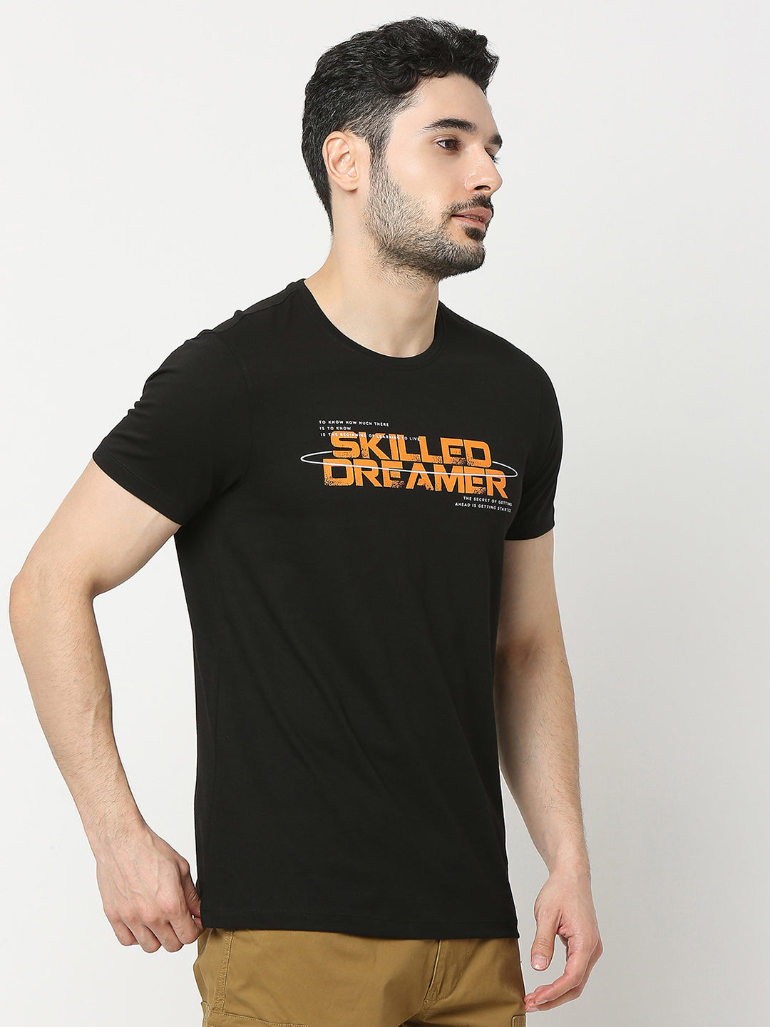 Underjeans by Spykar Men Premium Black T-shirt
