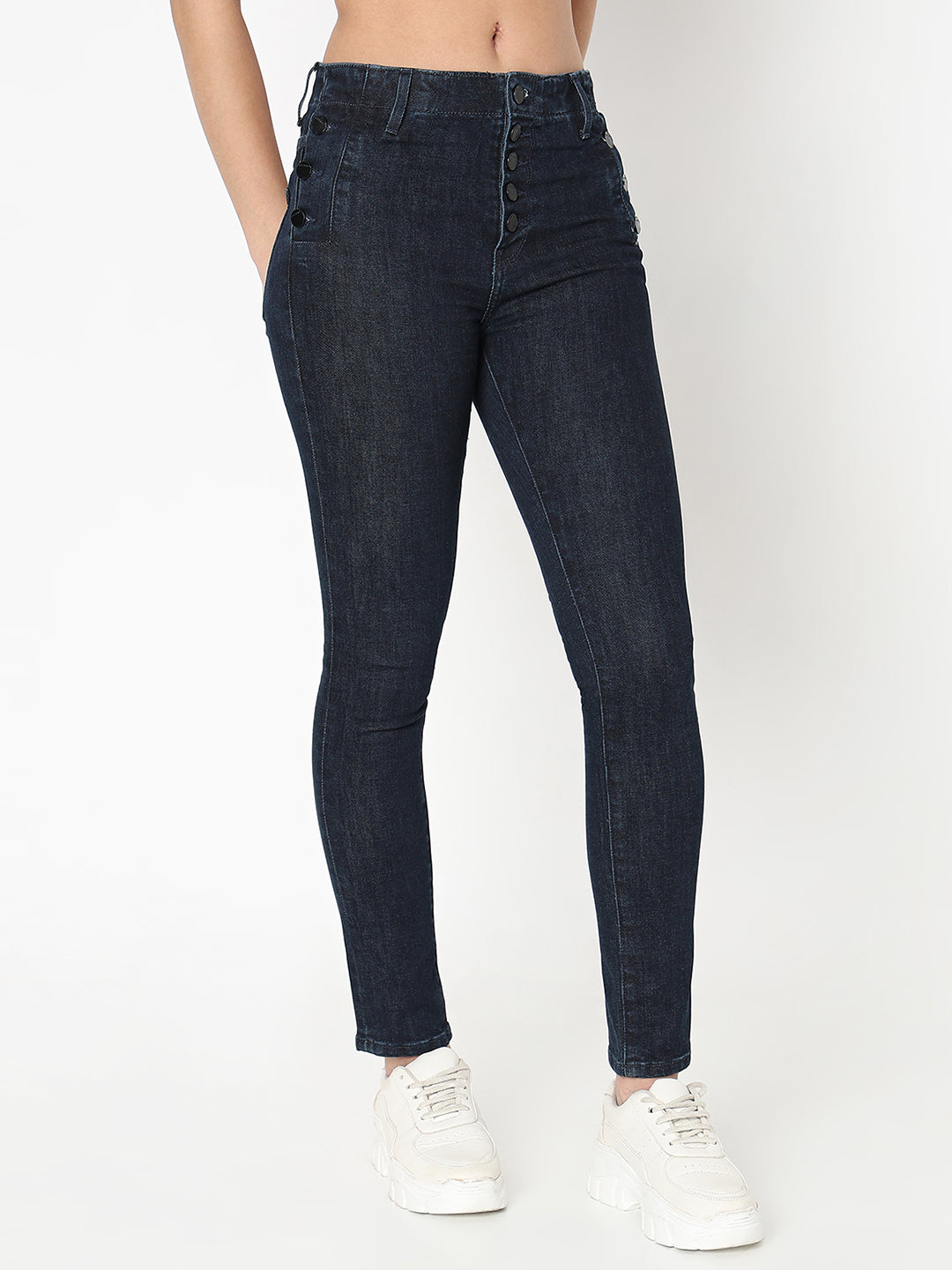 Spykar Women Skinny Fit Mid Rise Jeans