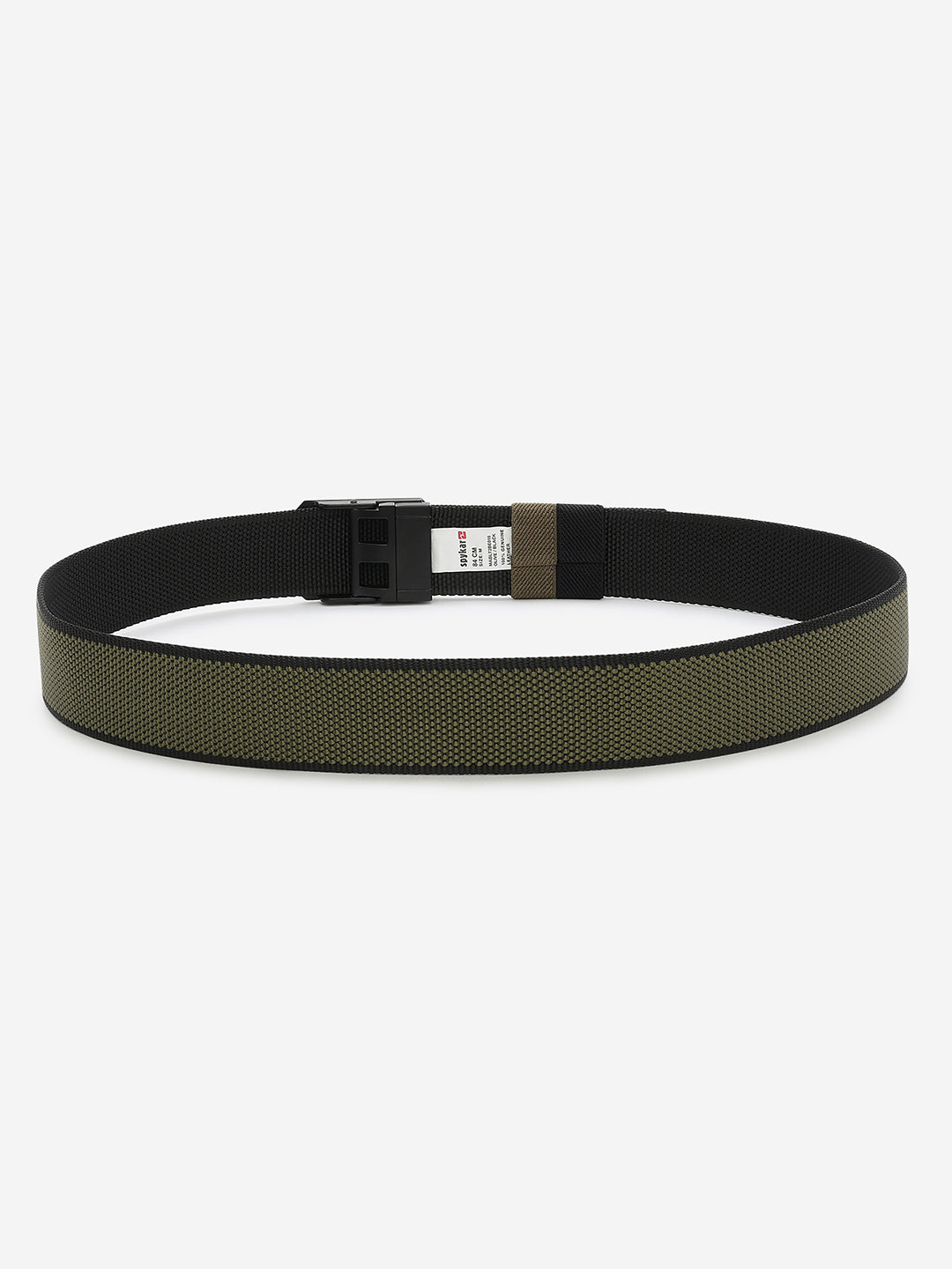 Olive/Black Leather Belt