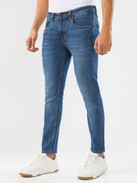 Men Kano Jeans Slim Fit Dark Blue Mid Rise