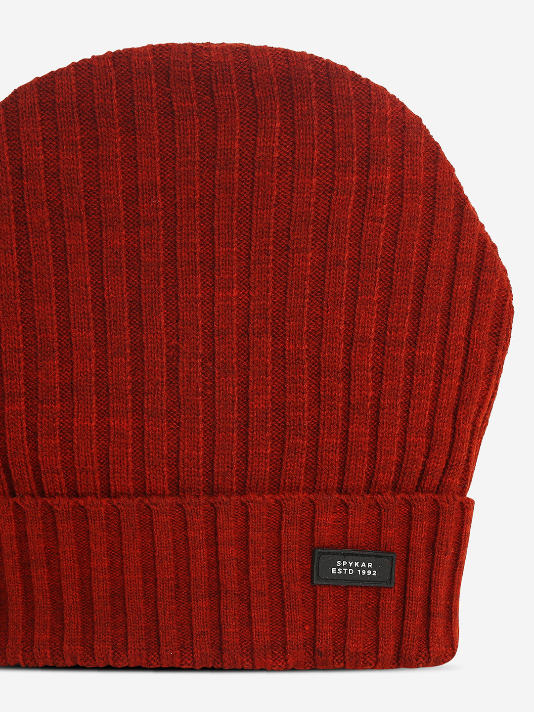 Men Orange Merino Wool Knit Cap