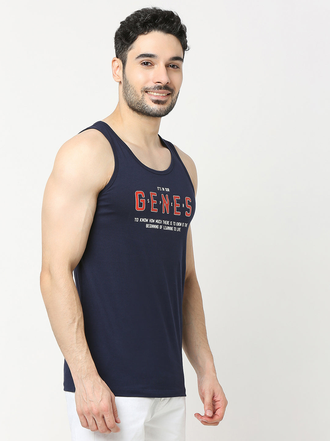 Underjeans by Spykar Men Premium Navy Fashion Vest