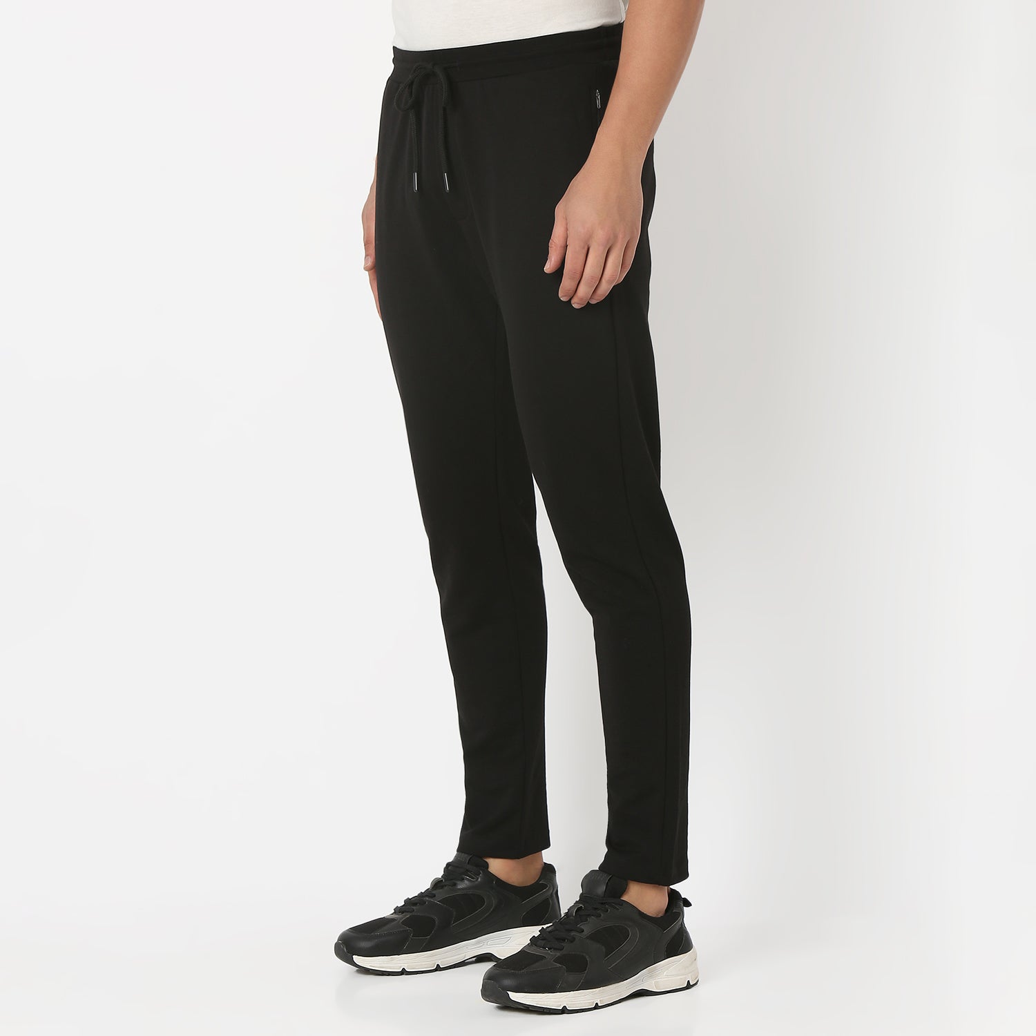 UnderJeans by Spykar Men Basic Black Lounge Pants