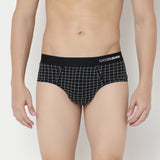 Underjeans Dark Grey Check Ultrasoft Brief