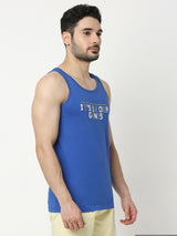 Underjeans by Spykar Men Premium Blue Fashion Vest