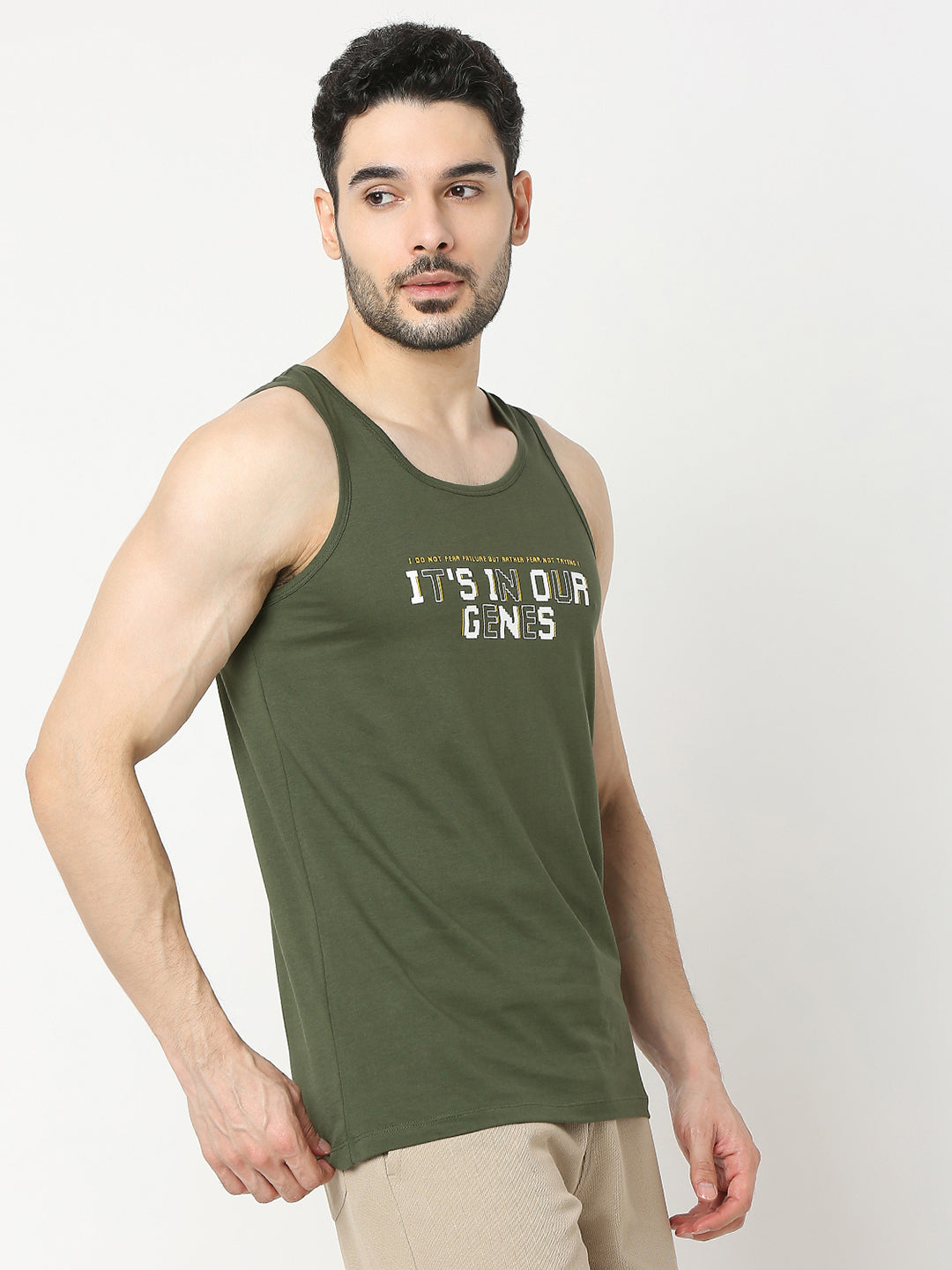 Underjeans by Spykar Men Premium Olive Fashion Vest