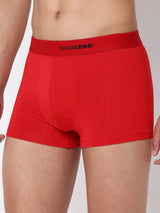 Men Premium Micromodal Red Trunk - Underjeans By Spykar