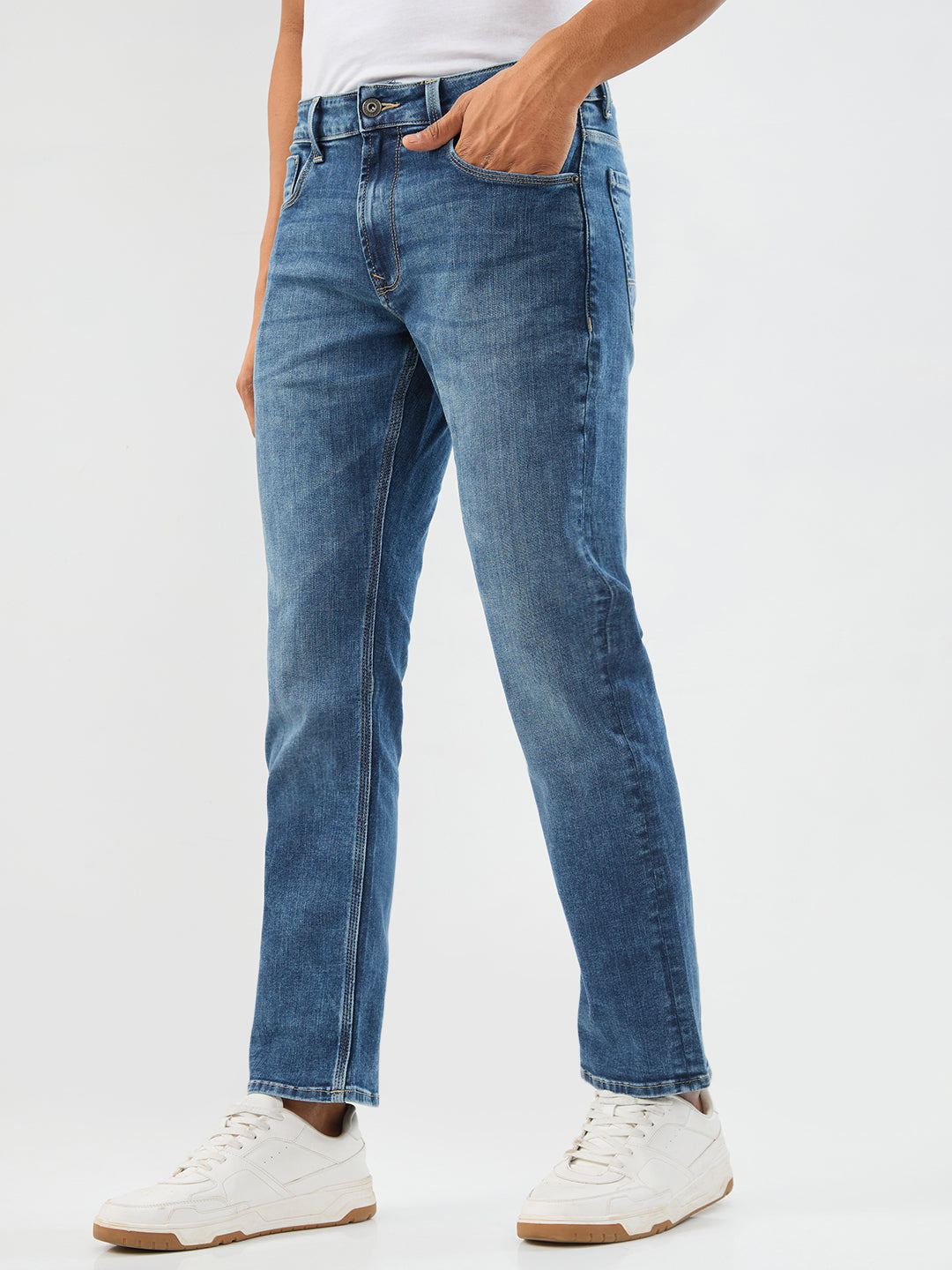 Men Chico Jeans Relaxed Fit Mid Blue Mid Rise