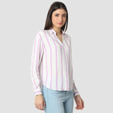 Women Shirt Lavender Regular Fit